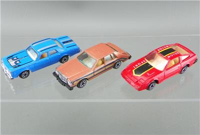 Vintage Yatming Diecast 1/64 Nissan 300ZX Cadillac Seville Dodge