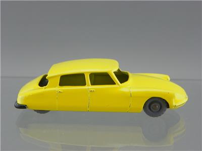 Vintage 1959 Matchbox Lesney MOKO No.66 GPW Diecast Yellow Citroen