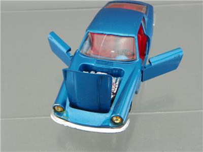Vintage 1967 Mebetoys A10 Diecast 1/43 Blue Maserati Mistral-Coupe