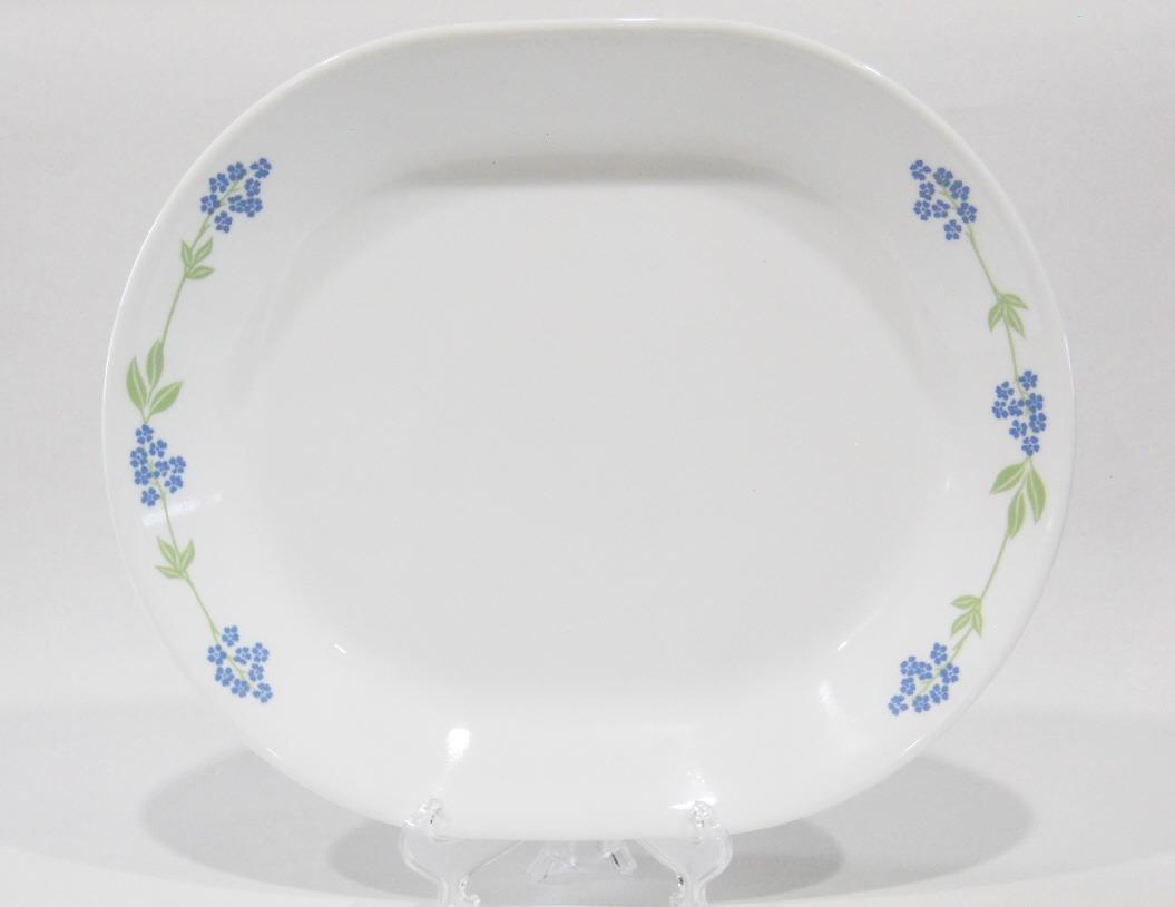 ❤️ Corelle SECRET GARDEN *Choose: SERVING PLATTER or 1-Qt BOWL Tiny Blue Floral