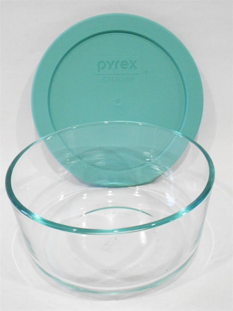 ❤️ PYREX 4 Cup Choose: DUSTY GREEN or AMP BLUE Storage Bowl & Plastic COVER 7201 - Picture 7 of 8