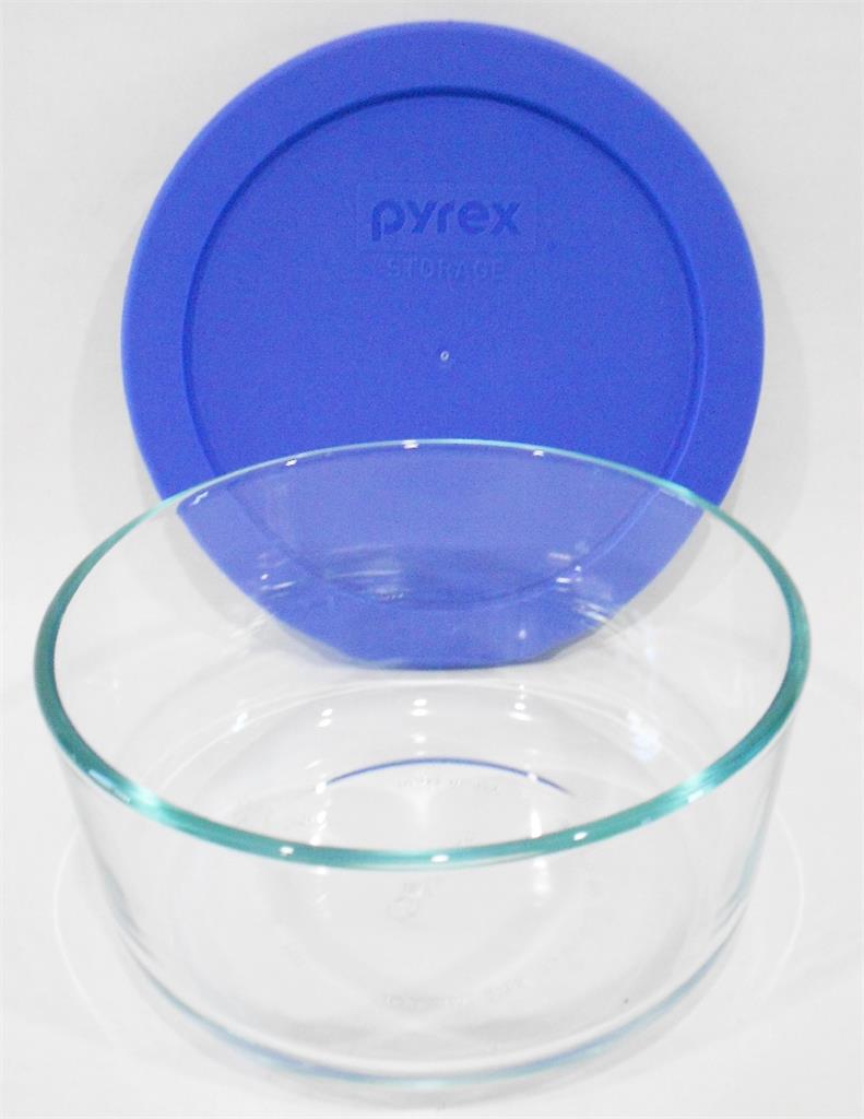 ❤️ PYREX 4 Cup Choose: DUSTY GREEN or AMP BLUE Storage Bowl & Plastic COVER 7201 - Picture 8 of 8