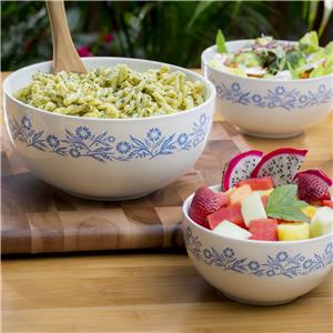 211 CORNING US NAVY BOWL 3枚 ❤️ NEW 3-pc CorningWare Corelle CORNFLOWER BLUE Stoneware