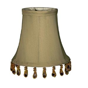 Shop Royal Designs Grey Beaded Bell Chandelier Lamp Shade, 3 Shop Royal Designs Grey Beaded Bell Chandelier Lamp Shade, 3