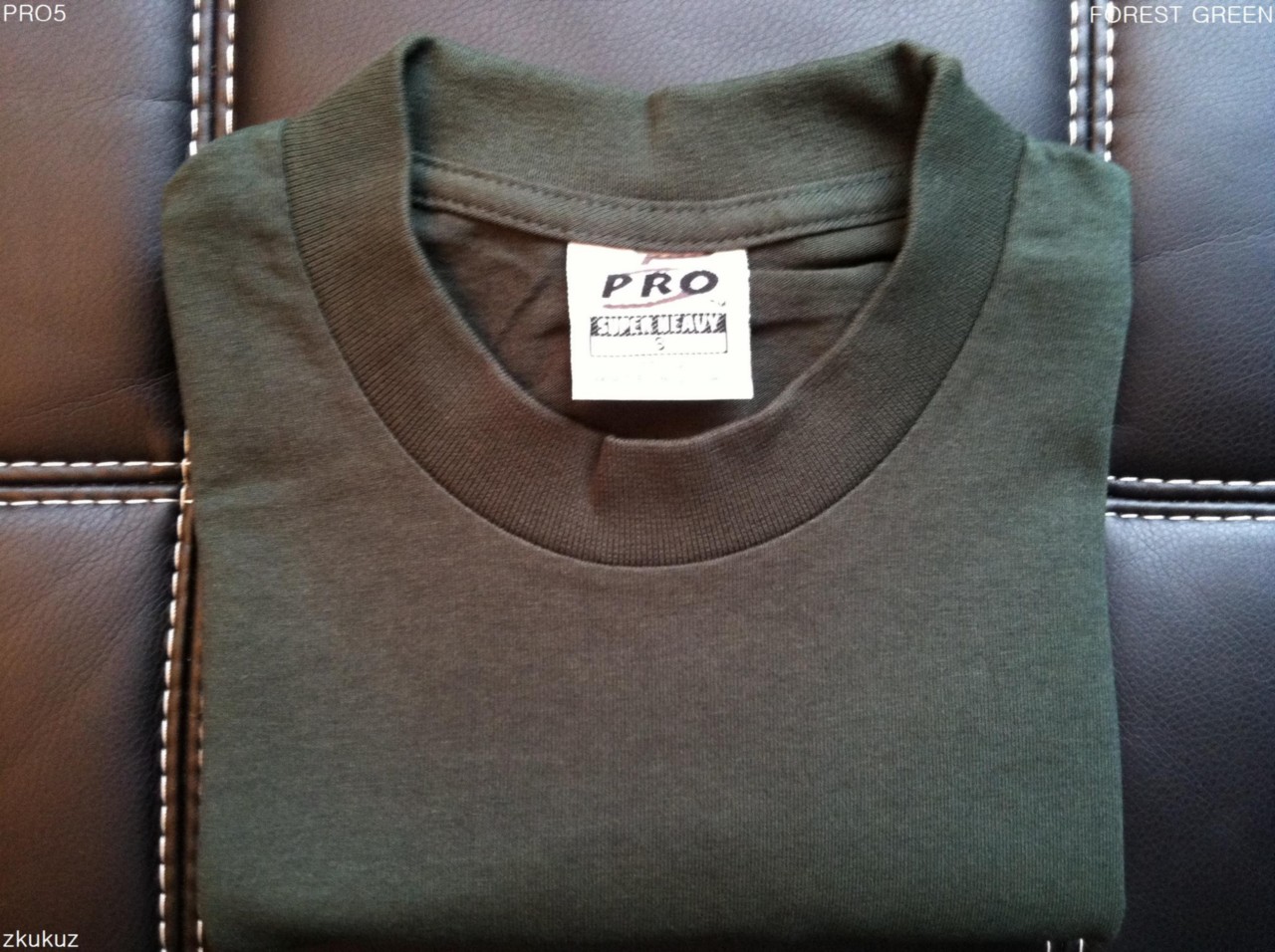 1 NEW PRO 5 PRO5 T-SHIRT SUPER HEAVY WEIGHT COLOR BLANK PLAIN TEE LT ...