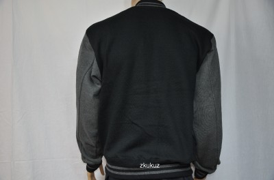 1 NEW PRO CLUB VARSITY JACKET BASEBALL BLACK//CHARCOAL ProClub S-7XL 1PC