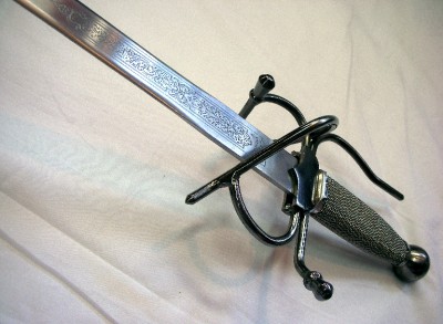 Stainless Steel Spanish SHORT SWORD - Beautiful Flourished Rapier Guard ...