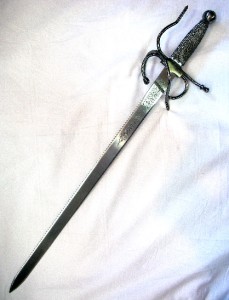 Stainless Steel Spanish SHORT SWORD - Beautiful Flourished Rapier Guard ...