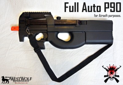 Full Auto Belgium P90 Airsoft Smg Assault Rifle Aeg Gun Prop