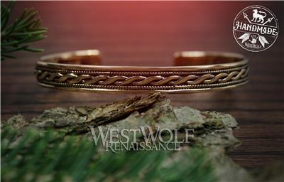 Celtic Twist Design Bracelet - Bronze --- Viking/Norse/Medieval