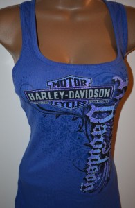 NWT Harley Davidson Royal Blue *Ruin* Ribbed Racerback Tank Top Shirt ...