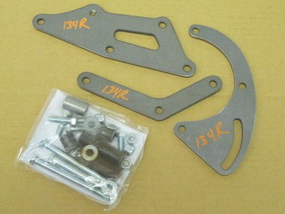 SB Chevy Low Profile PS A//C Bracket /& V-Belt Air Compressor Alan Grove 134R SBC
