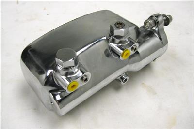 Chrome Master Cylinder w// Built-In Proportioning Metering Valve 1-1//8/" Bore