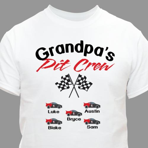 Personalized Pit Crew T-Shirt for Dad or Grandpa Racing Car Tee Shirt ...