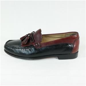 Mens Florsheim Two Tone Leather Kiltie Tassel Loafers Dress Shoes