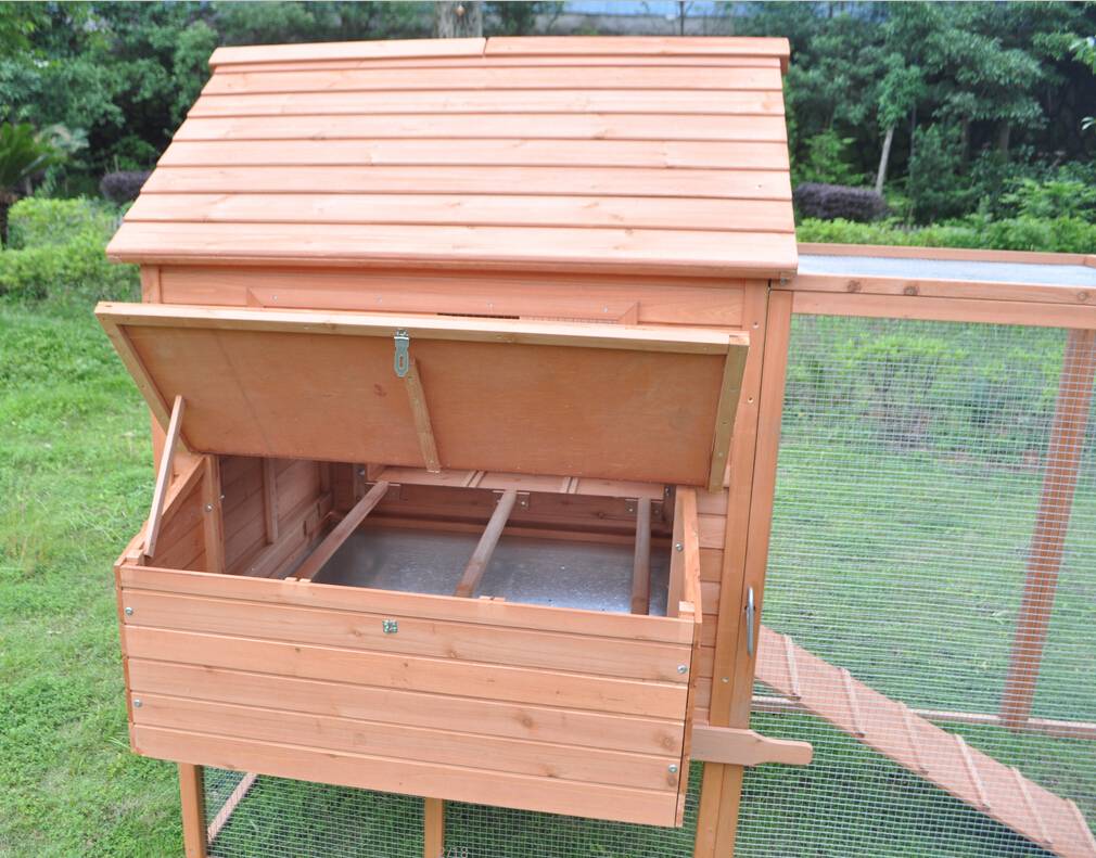 Deluxe 12' Wood Chicken Coop Backyard Hen House 6 nesting box & Run 6