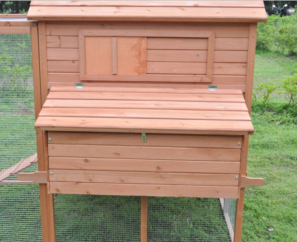 Deluxe 12' Wood Chicken Coop Backyard Hen House 6 nesting box & Run 6