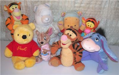 POOH TIGGER EEYORE KANGA ROO TOY LOT BOUNCING TALKING | eBay