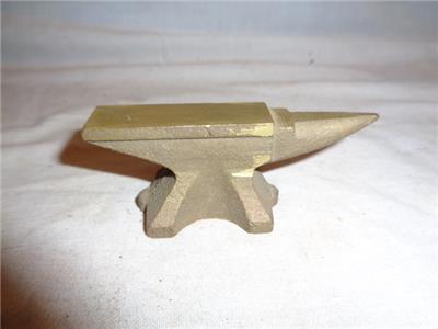 Cast Brass Small 3 1 4 7 Oz Anvil Jeweler Blank Advertising Desk