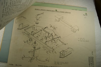 ORIGINAL 1980 WOODS RM48YM 1 ROTARY MOWER OWNERS MANUAL & PARTS LIST on ...