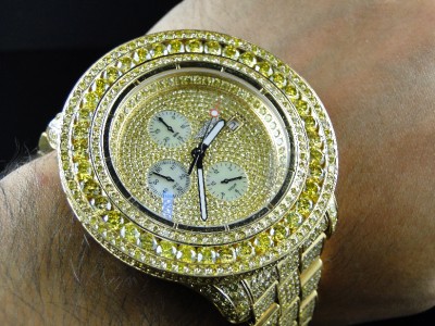 iced out breitling watch