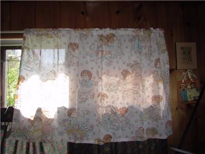 Vintage Cabbage Patch Kids Curtains 2 Panels 64 X 40 Sheet Fabric
