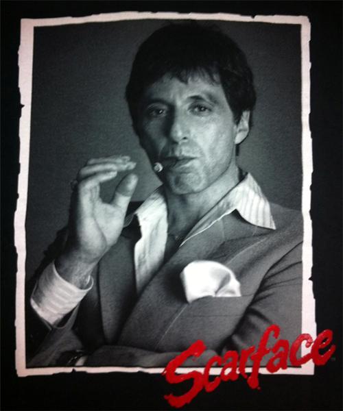 Scarface - Tony Montana Portrait / Black T-Shirt / Last One Left ...