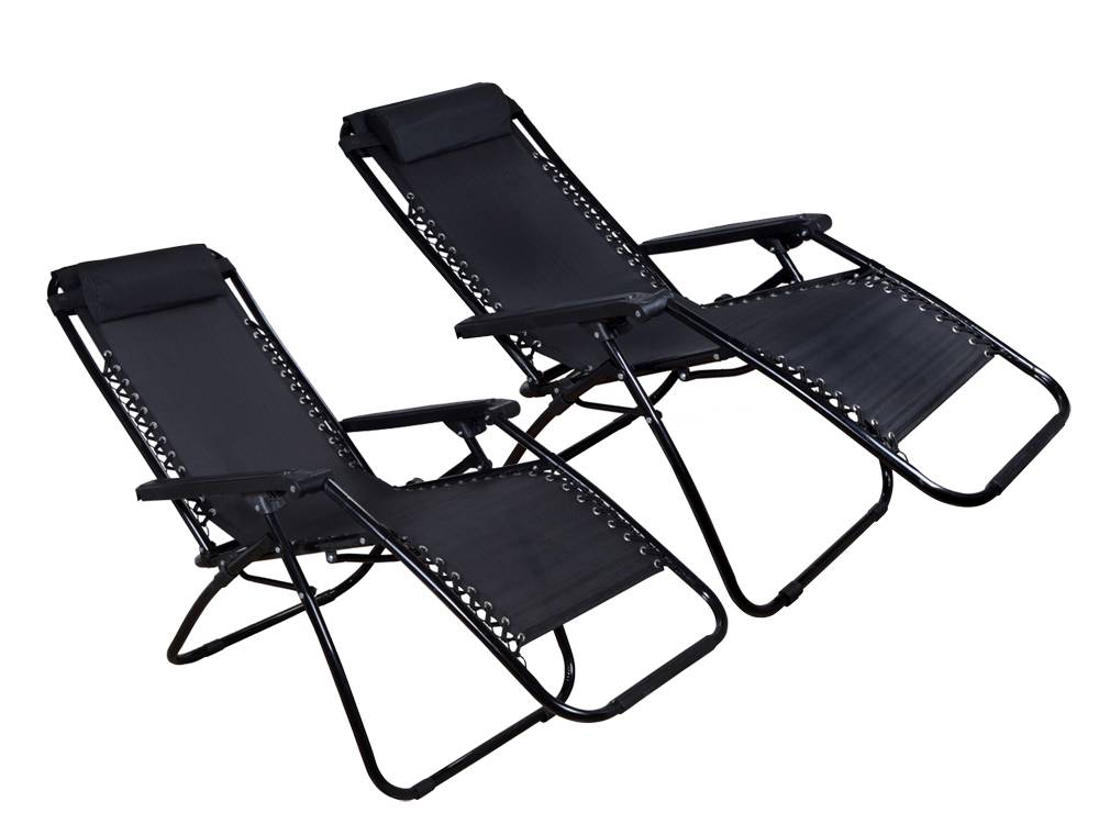 2Pcs Black Zero Gravity Patio Beach Chairs Outdoor Yard 2Pcs Black Zero Gravity Patio Beach Chairs Outdoor Yard