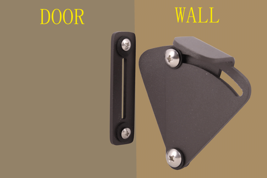 6.6FT Country Dark Coffee Steel Sliding Wood Door Hardware Black