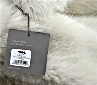 Restoration Hardware RH ultra faux fur oversized bed throw 96" x 80" king queen | eBay