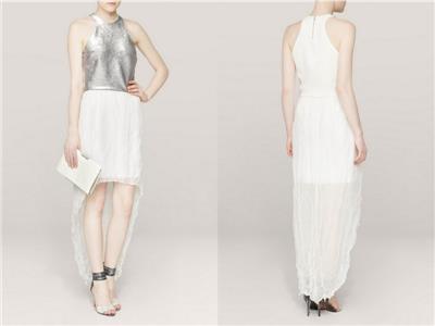 maje silver dress