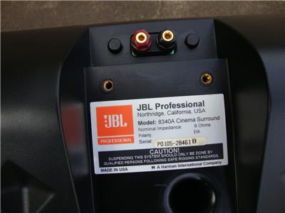 JBL 8340A Professional Cinema Home theater Speakers - Pair w JBL 8340A Professional Cinema Home theater Speakers - Pair w