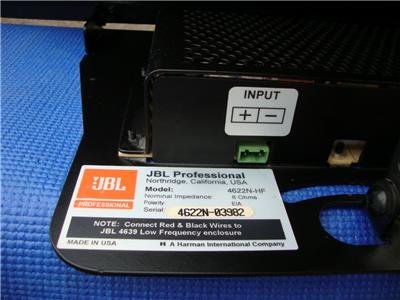 1(x) Complete JBL4622N-HF = 2384HF Horn + JBL 125-30000-01 Driver