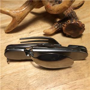 Hobo Camp Tool Knife, Bottle Opener, Corkscrew, Spoon and Fork 4 1