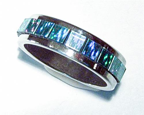 DAMEN & HERREN UNISEX EDELSTAHL REGENBOGEN RING - 7 FARBEN - GRÖSSEN 6-12 NEU! - Bild 6 von 8