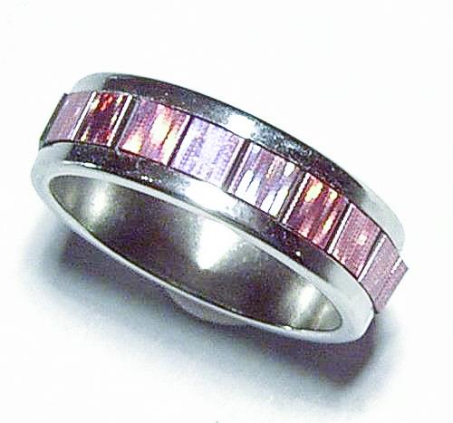 DAMEN & HERREN UNISEX EDELSTAHL REGENBOGEN RING - 7 FARBEN - GRÖSSEN 6-12 NEU! - Bild 8 von 8