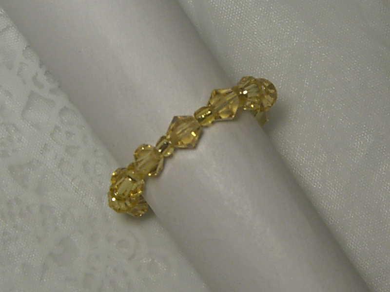CYNTHIA LYNN "COLOR PARTY " GLASS CRYSTAL & SEED BEAD STACKING STRETCH RINGS - Picture 9 of 10