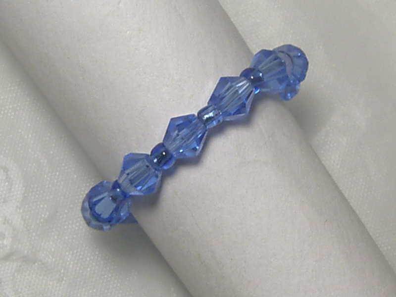 CYNTHIA LYNN "COLOR PARTY " GLASS CRYSTAL & SEED BEAD STACKING STRETCH RINGS - Picture 6 of 10