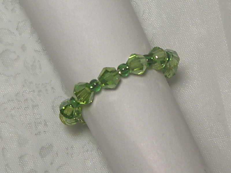CYNTHIA LYNN "COLOR PARTY " GLASS CRYSTAL & SEED BEAD STACKING STRETCH RINGS - Picture 4 of 10