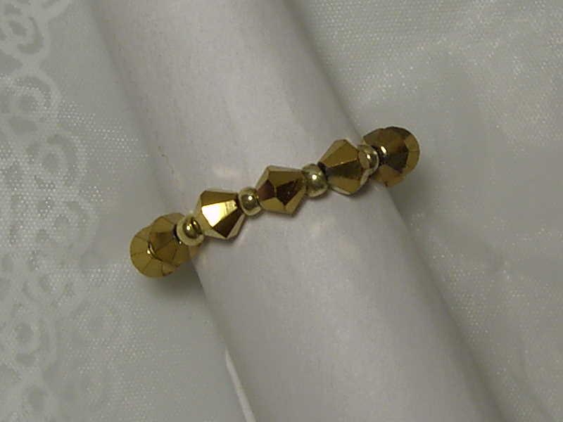 CYNTHIA LYNN "COLOR PARTY " GLASS CRYSTAL & SEED BEAD STACKING STRETCH RINGS - Picture 8 of 10