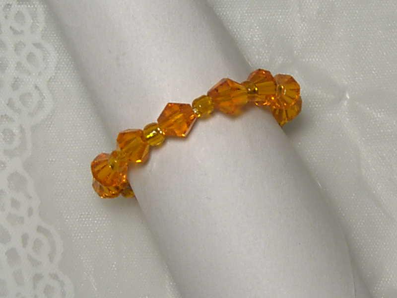 CYNTHIA LYNN "COLOR PARTY " GLASS CRYSTAL & SEED BEAD STACKING STRETCH RINGS - Picture 5 of 10