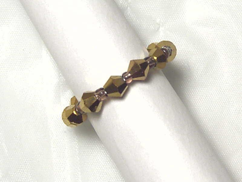 CYNTHIA LYNN "COLOR PARTY " GLASS CRYSTAL & SEED BEAD STACKING STRETCH RINGS - Picture 3 of 10