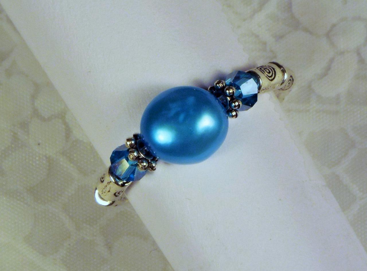 ANILLOS ELÁSTICOS DE PERLAS DE AGUA DULCE CYNTHIA LYNN ""GEMAS DE RÍO"" PLATA ESTERLINA 15 CLRS - Imagen 9 de 16