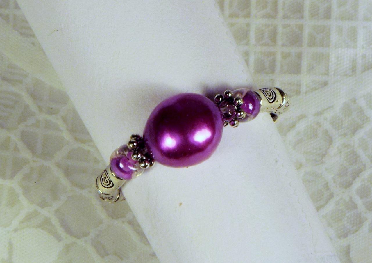 ANILLOS ELÁSTICOS DE PERLAS DE AGUA DULCE CYNTHIA LYNN ""GEMAS DE RÍO"" PLATA ESTERLINA 15 CLRS - Imagen 8 de 16
