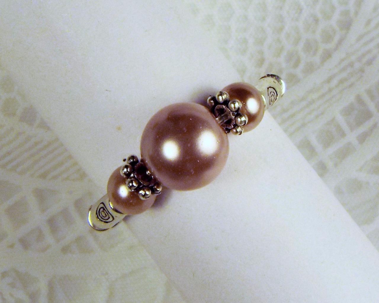 CYNTHIA LYNN "TRILLIZOS" VIDRIO SIMULADO IMITACIÓN PERLA PLATA ANILLOS ELÁSTICOS 28 CLRS! - Imagen 4 de 29