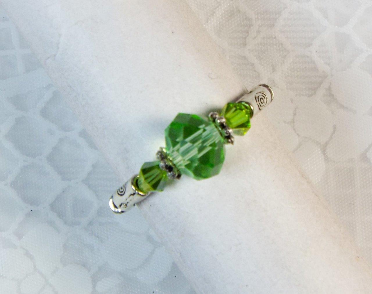 CYNTHIA LYNN "DATE NIGHT" GLASS CRYSTAL SILVER PLATED STRETCH RINGS - 26 COLORS! - Picture 21 of 27