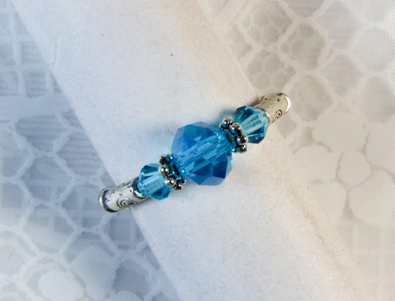 CYNTHIA LYNN "DATE NIGHT" GLASS CRYSTAL SILVER PLATED STRETCH RINGS - 26 COLORS! - Picture 14 of 27