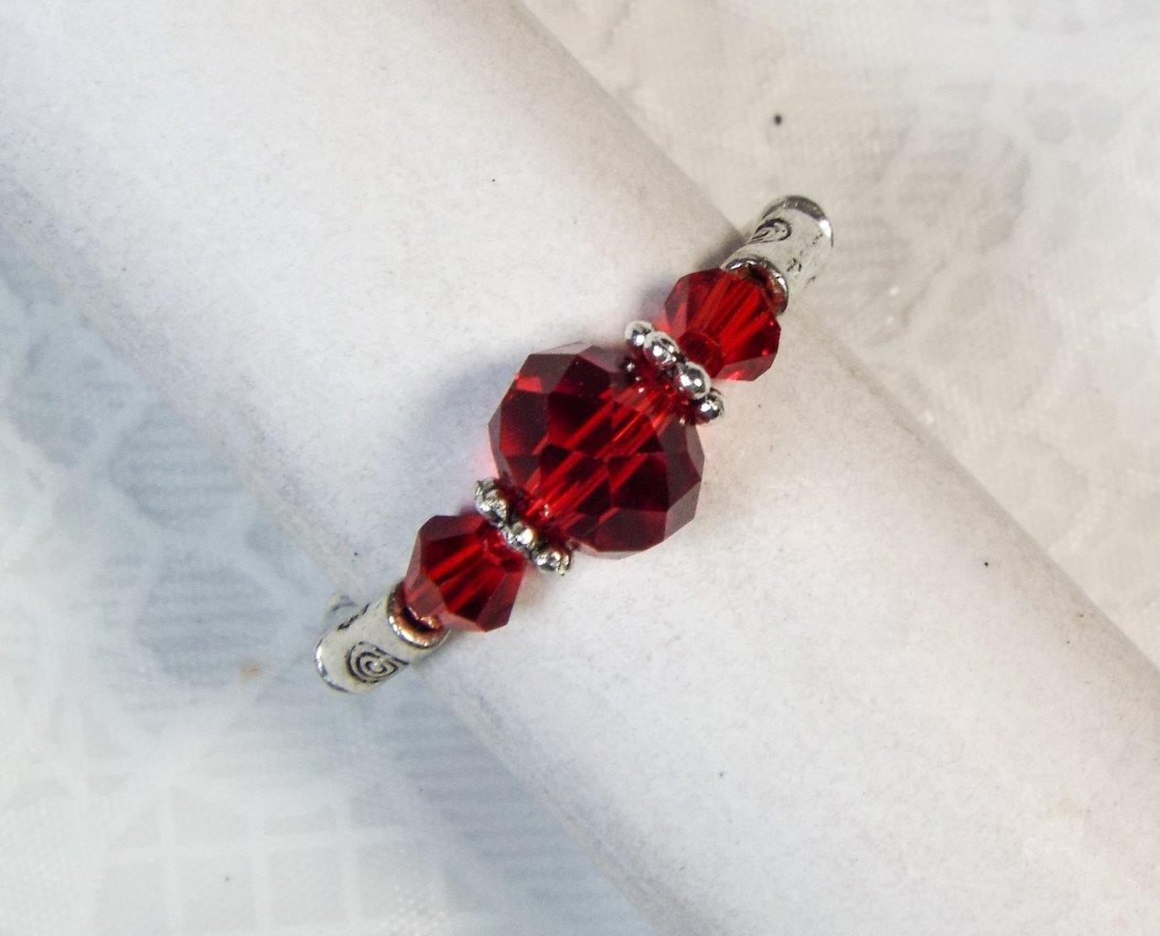 CYNTHIA LYNN "DATE NIGHT" GLASS CRYSTAL SILVER PLATED STRETCH RINGS - 26 COLORS! - Picture 9 of 27
