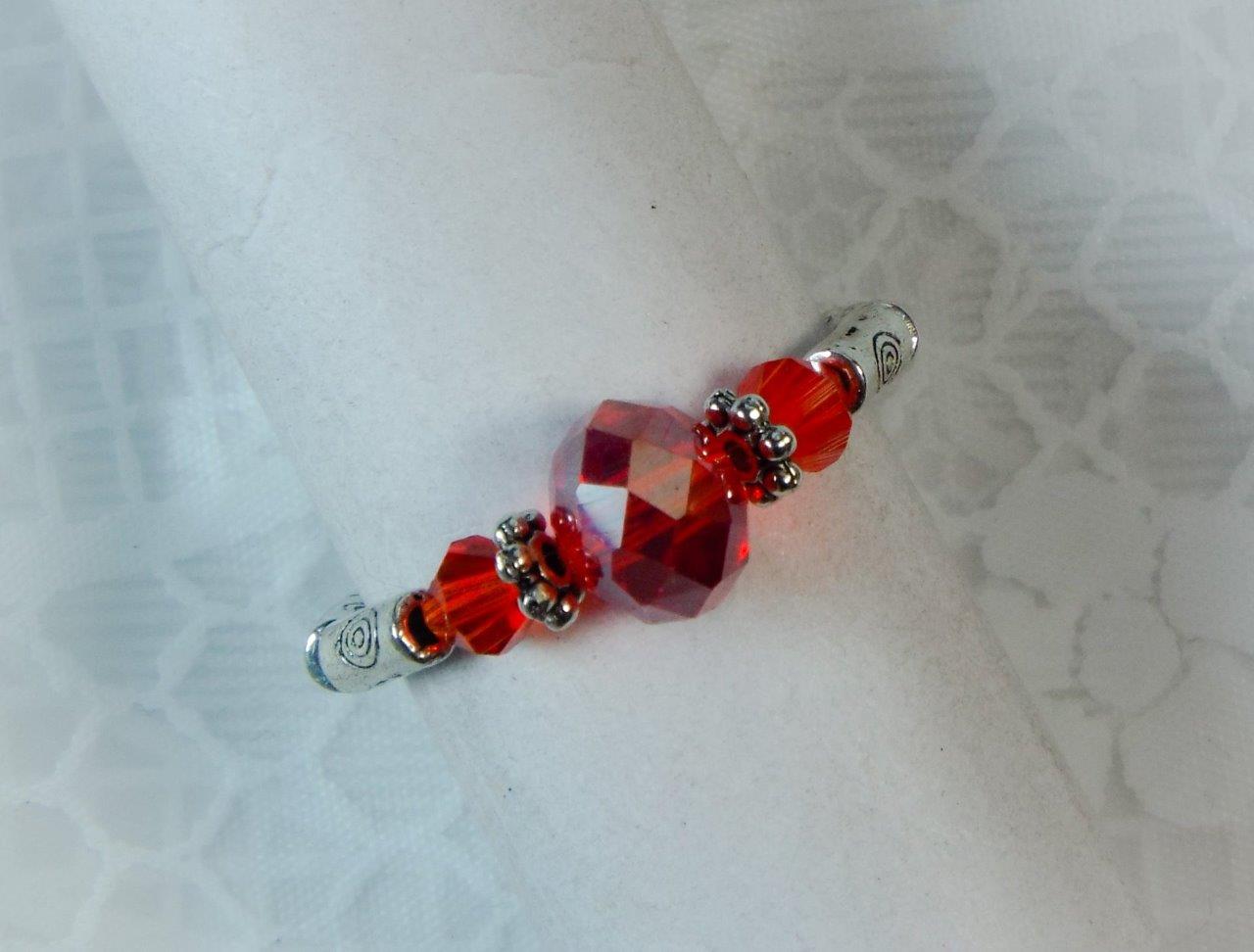 CYNTHIA LYNN "DATE NIGHT" GLASS CRYSTAL SILVER PLATED STRETCH RINGS - 26 COLORS! - Picture 7 of 27