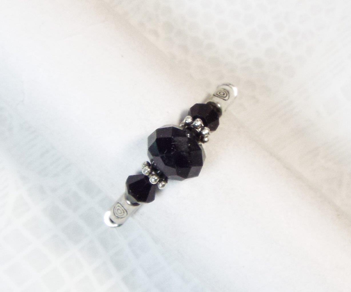 CYNTHIA LYNN "DATE NIGHT" GLASS CRYSTAL SILVER PLATED STRETCH RINGS - 26 COLORS! - Picture 26 of 27